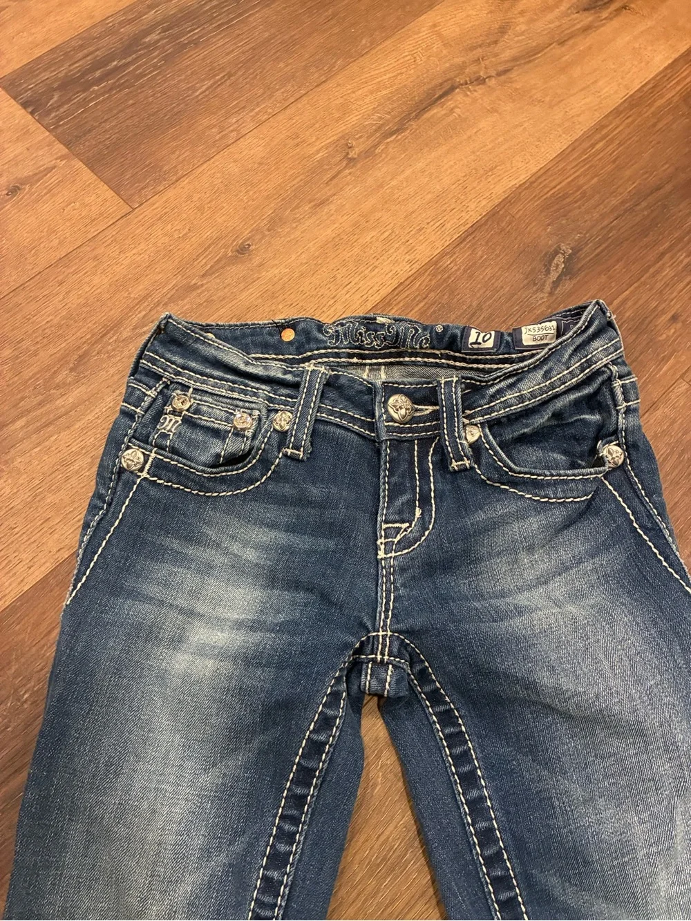 Miss Me Blue Jeans Bootcut Peace 10 Girl